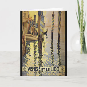 Carte Vintage Grand Canal Venise Italie Voyage