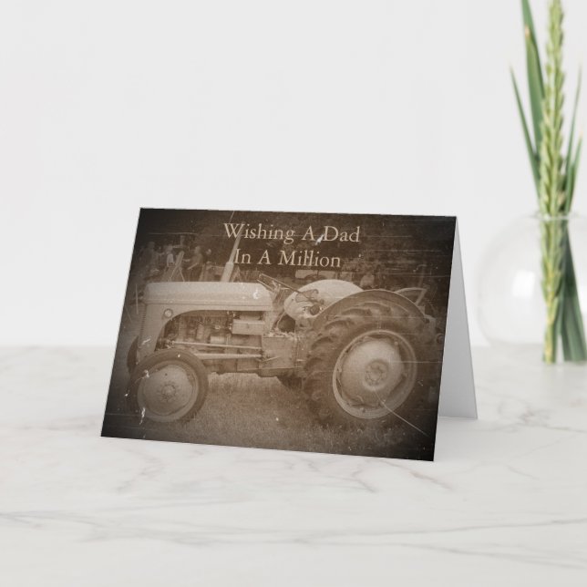 Carte Vintage Gray massey fergison tracteur photo sepia (Devant)
