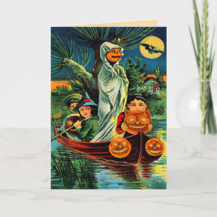 Carte Vintage Halloween Éffrayant