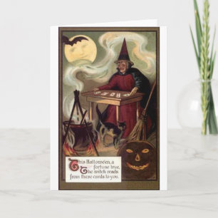Carte Vintage Halloween Fortune Teller