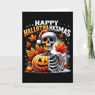 Carte Vintage Halloween Joyeux Noël Joyeux Hallomerci