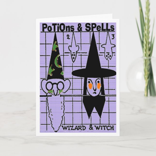 CARTE VINTAGE HALLOWE'EN POTIONS & SPELLS (Devant)