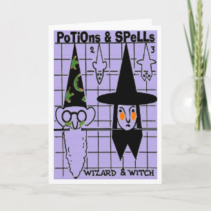 CARTE VINTAGE HALLOWE'EN POTIONS & SPELLS
