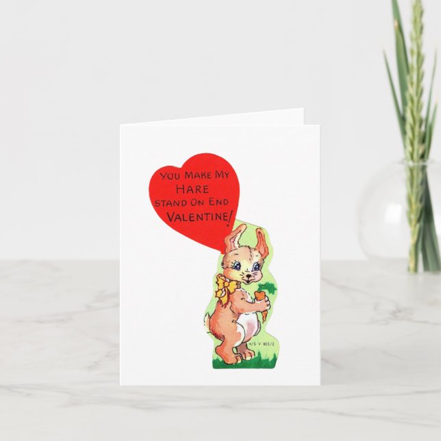 Carte Vintage Hare Valentine (Devant)