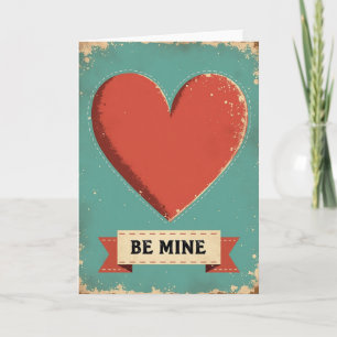 Carte Vintage Heart Be Mine