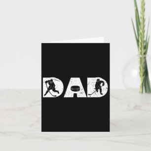 Carte Vintage Hockey sur glace papa Fête des pères famil