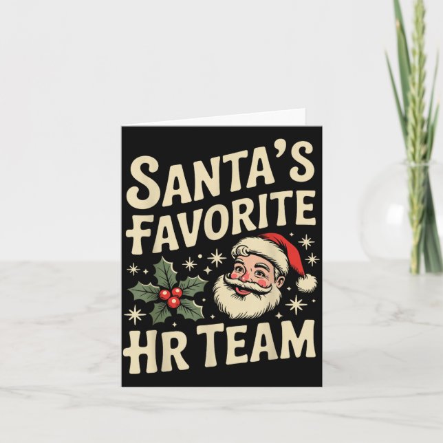 Carte Vintage Human Resource Matching Hr Retro Christmas (Devant)