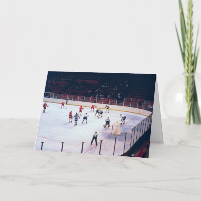 Carte Vintage Ice Hockey Match (Devant)