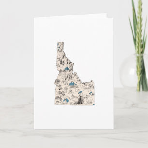 Carte Vintage Idaho Grand Salutation