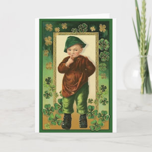 Carte vintage Irish Boy St. Patrick's Day Card