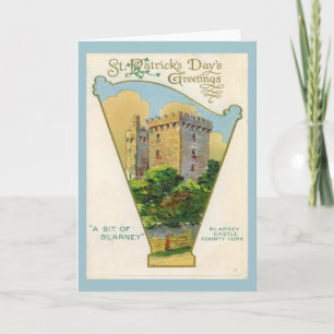 Carte Vintage Irish St Patrick's Day Blarney Castle