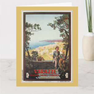 Carte Vintage Jazz Age Varazze poster de voyage italien