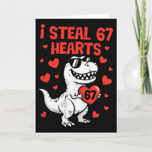 Carte Vintage Je vole 67 cœurs drôle Six Sept Valentin