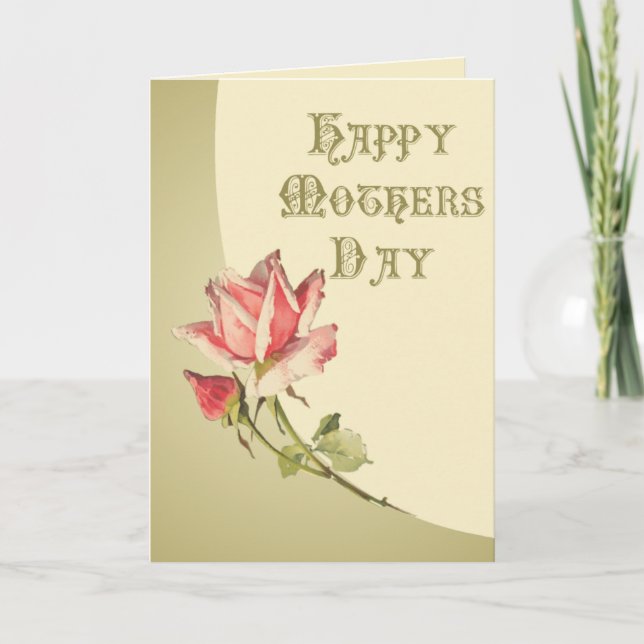 Carte vintage Joyeuse fête des mères (Devant)