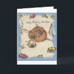 Carte Vintage Joyeux anniversaire Brother Dapper Détails<br><div class="desc">Vintage Joyeux Anniversaire pour Frère mettant en vedette la mode de Gentlemen.</div>