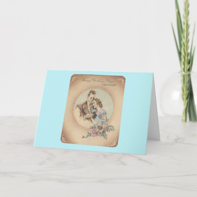 Carte Vintage Joyeux Anniversaire "Mario" (Devant)