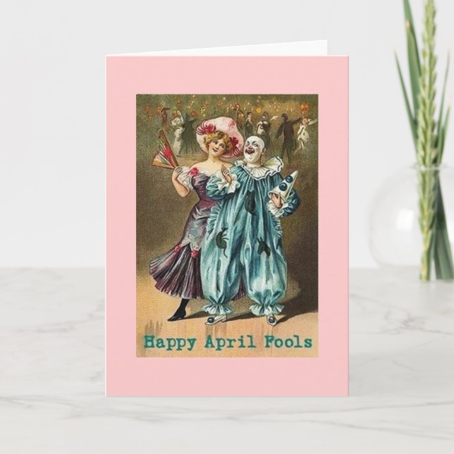 Carte Vintage Joyeux April Fools Day (Devant)