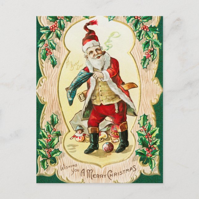 Carte vintage Joyeux Noël (1910) (Devant)