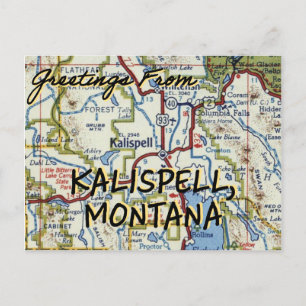 Carte Vintage Kalispell MT