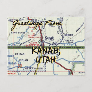 Carte Vintage Kanab UT