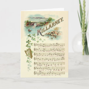 Carte vintage Killarney Song St. Patrick's Day Car