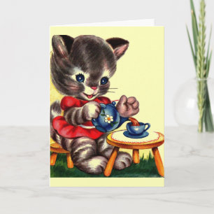 Carte Vintage Kitten