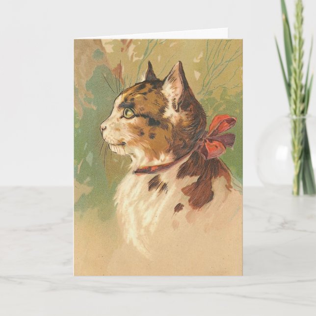 Carte Vintage Kitty, Joyeux anniversaire (Devant)