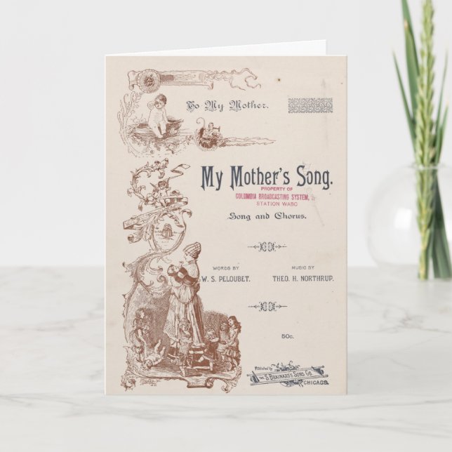 Carte - Vintage "La chanson de ma mère" (Devant)