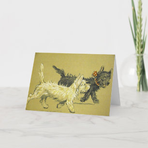 Carte Vintage - Les chiens sont les meilleurs amis,