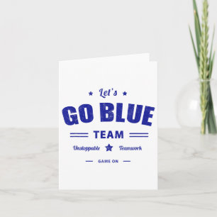Carte Vintage Lets Go Blue Competition Jeu de guerre Tea