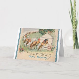 Carte Vintage - Lining Up to Bring Birthday Wishes