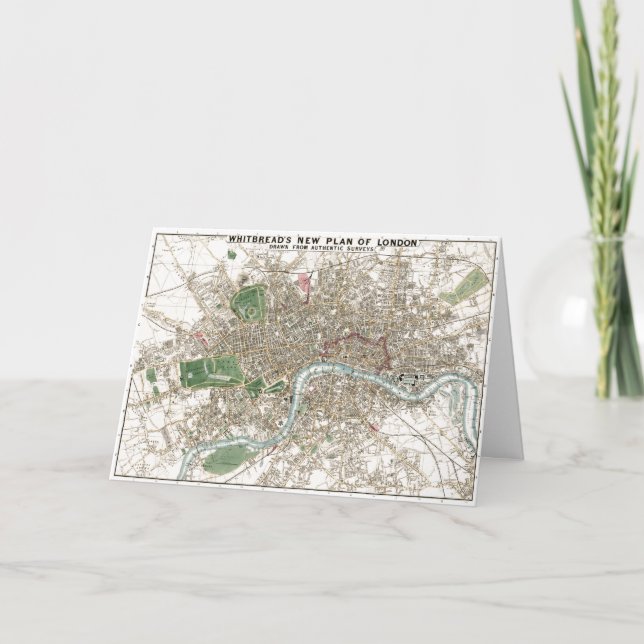 Carte Vintage London City Plan Antique (Devant)