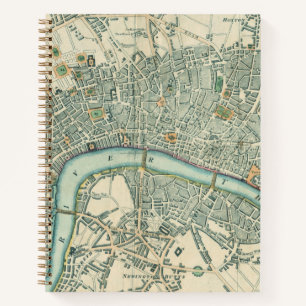 Carte vintage Londres Carnet Linked