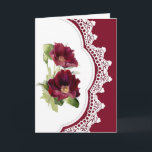 Carte Vintage Look Red Roses Flower pour Soeur Anniversa<br><div class="desc">Vintage Look rouge ou Burgandy Rose Fleur pour Soeur Anniversaire</div>
