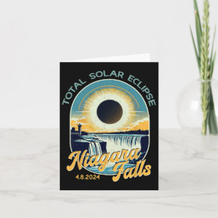 Carte Vintage Look Total Solaire Eclipse Niagara Falls