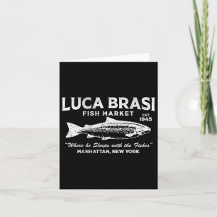 Carte Vintage Luca Brasi Marché aux Poissons Retro Pêche