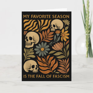 Carte Vintage Ma Saison Préférée Est La Chute Du Fascism