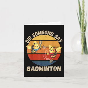 Carte Vintage Mare Bee A Dit À Badminton Lover