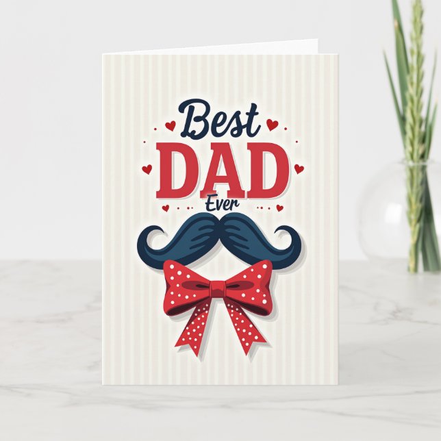 Carte vintage "Meilleur papa du monde" (Devant)