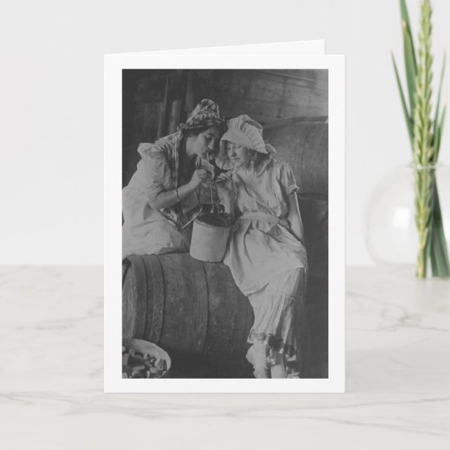 Carte Vintage - Meilleurs amis et alcool, (Devant)