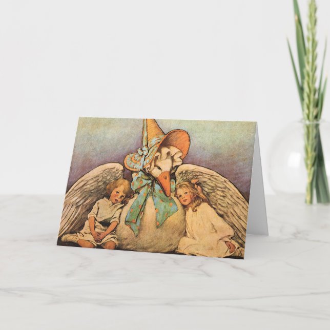 Carte Vintage Mère Oie Enfants Jessie Willcox Smith (Devant)