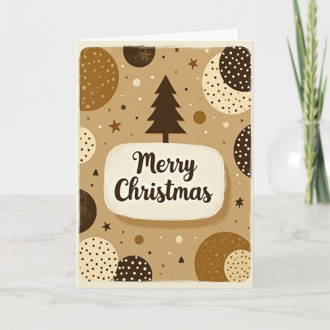 Carte Vintage Merry Christmas Card (Devant)