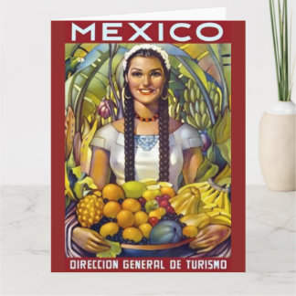 Carte Vintage Mexique Travel Tourisme Publicité