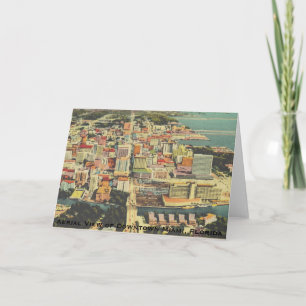 Carte Vintage Miami, FL (Flagler Street) MIA Floride