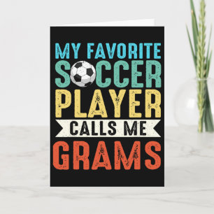 Carte Vintage Mon Joueur De Football Favori M'appelle Mé