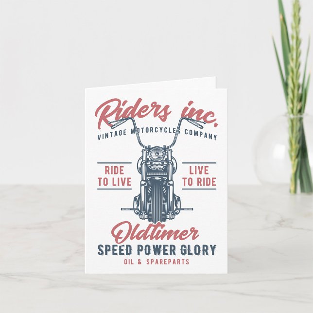 Carte Vintage Motorcycle Riders Inc (Créateur téléchargé)