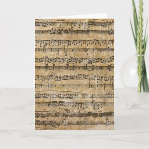 Carte Vintage Music Sheet