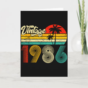 Carte Vintage Né En 1986 Drôle 40e Anniversaire 40 Ans