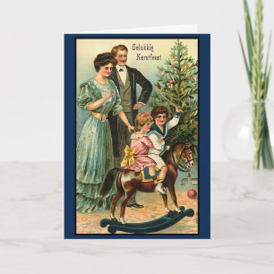Carte Vintage néerlandais Noël Vrolijk Kerstfeest person