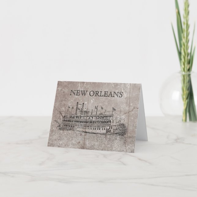 Carte vintage New Orleans Stern Wheeler (Devant)